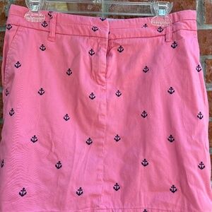 Pink skirt with Navy Anchors